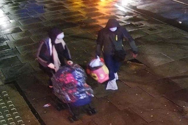 Constance Marten and Mark Gordon, seen here in east London in early January, have been arrested in Brighton, but their baby is missing (Metropolitan Police/PA)