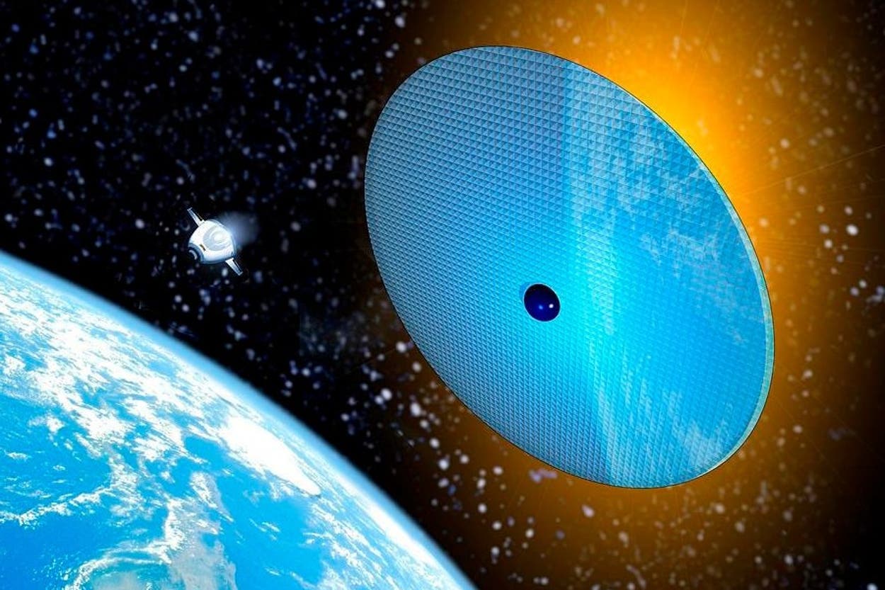 Représentation de miroirs spatiaux en orbite