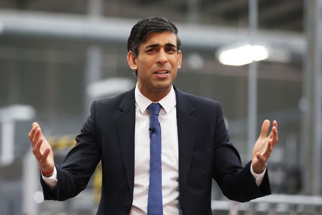 Prime Minister Rishi Sunak is visiting Northern Ireland to sell the benefits of the deal (Liam McBurney/PA)