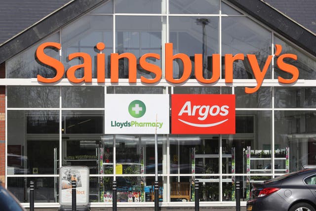 Sainsbury’s has revealed plans to close two Argos depots (Owen Humphreys/PA)