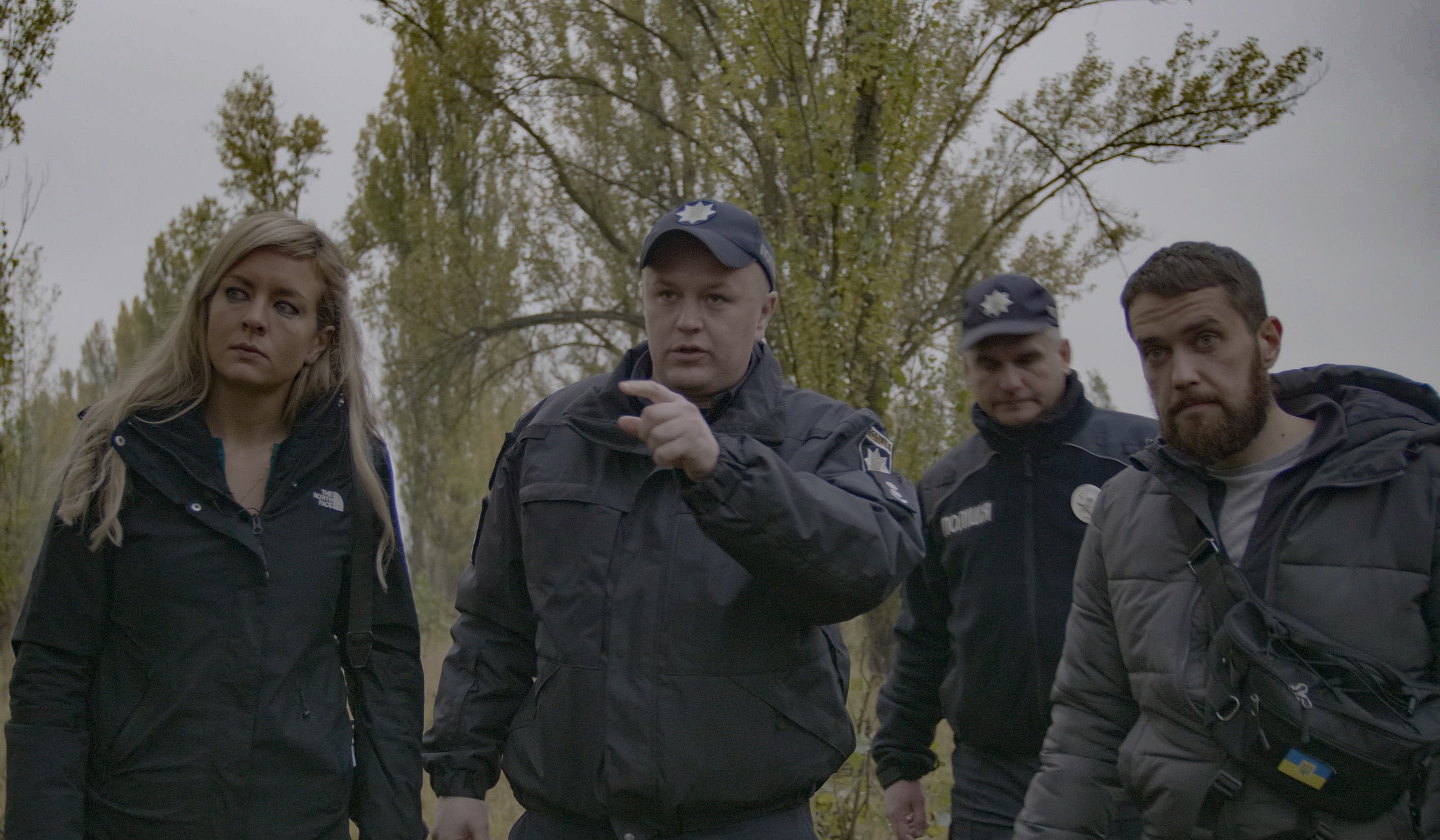 Bel Trew interviews police in Ukraine