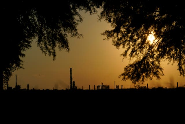 <p>The Denka Performance Elastomer Plant sits at sunset in Reserve, Louisiana on September 23, 2022</p>