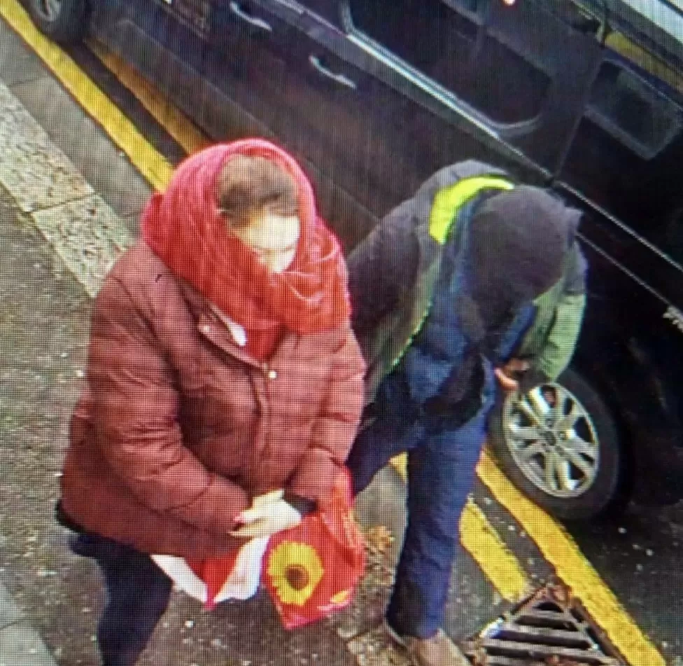 Constance Marten and Mark Gordon on the morning of Saturday, 7 January near East Ham station in east London