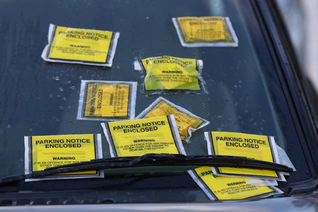 The number of parking tickets issued by private companies in Britain soared by 24% in the second half of 2022 (Jonathan Brady/PA)