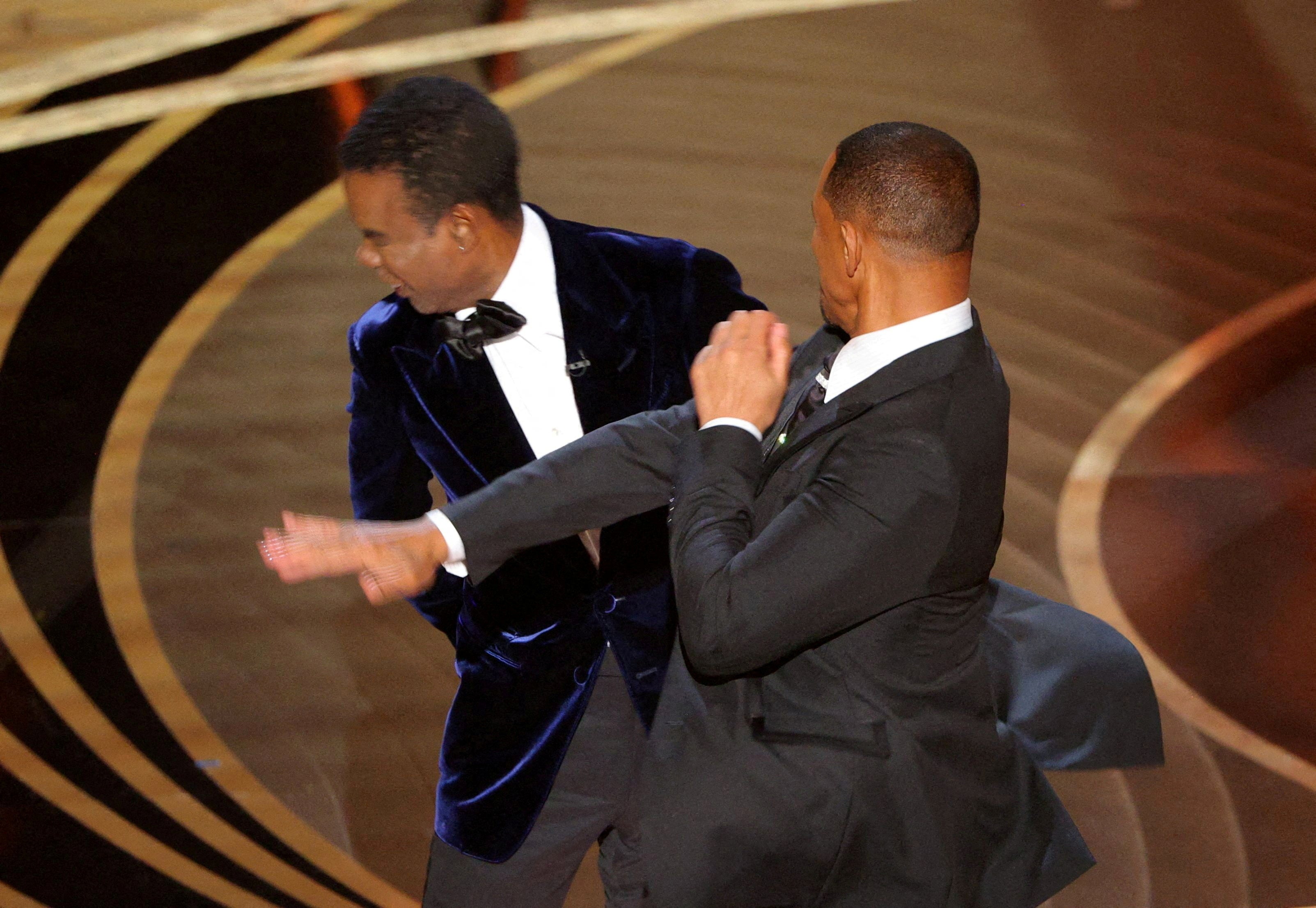Will Smith hits Chris Rock at the 2022 Oscars ceremony
