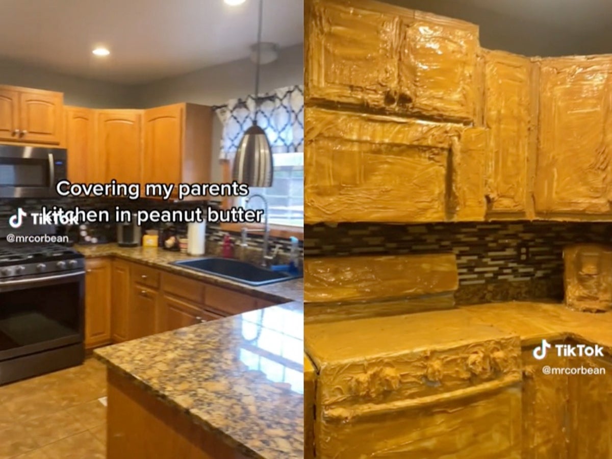 ‘Disowned’: TikToker horrifies viewers by covering parents’ kitchen in peanut butter