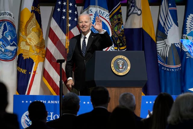 <p>File image: Biden urged Republicans and Democrats to come together on border security  </p>
