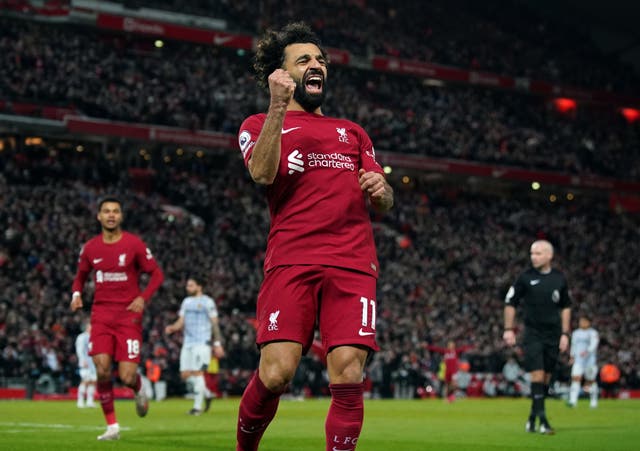 <p>Mo Salah reached the 20-goal landmark yet again for Liverpool </p>