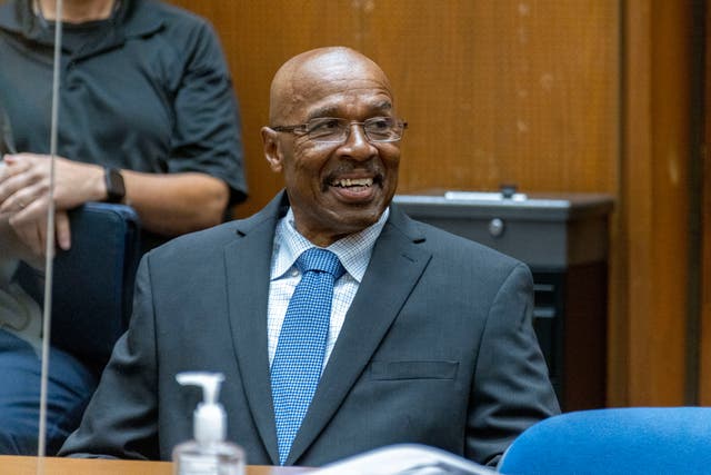 <p>Maurice Hastings smiling in court. His wrongful conviction was overturned after 38 years </p>
