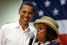 Obama praises woman behind 'Fired up' chant as she retires