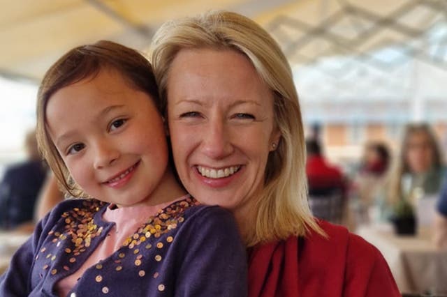 Epsom College headteacher Emma Pattison, 45 and her seven-year-old daughter Lettie (Family handout/PA)