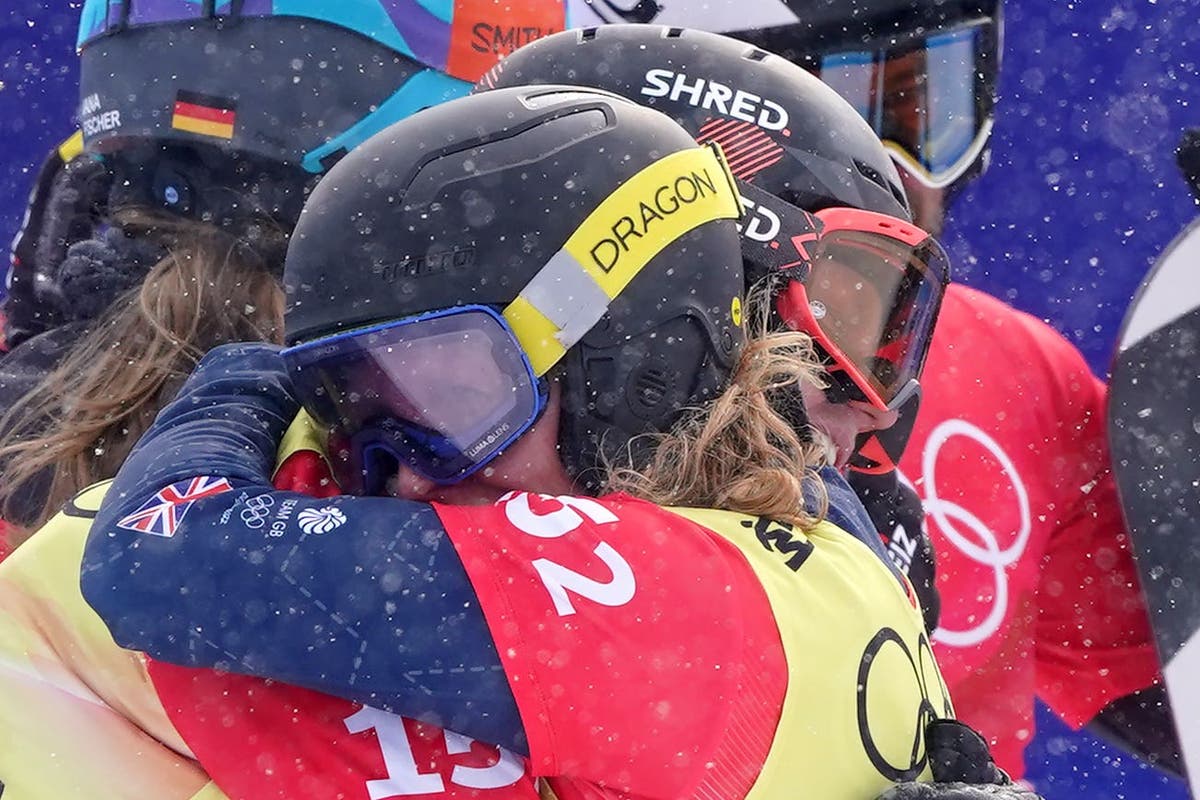 Charlotte Bankes and Huw Nightingale make history with GB mixed snowboard gold