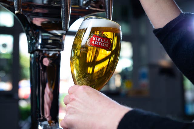 In Europe, the Stella Artois and Budweiser maker saw revenues increase by double-digits as it benefited from the recovery of demand from pubs (David Parry/PA)