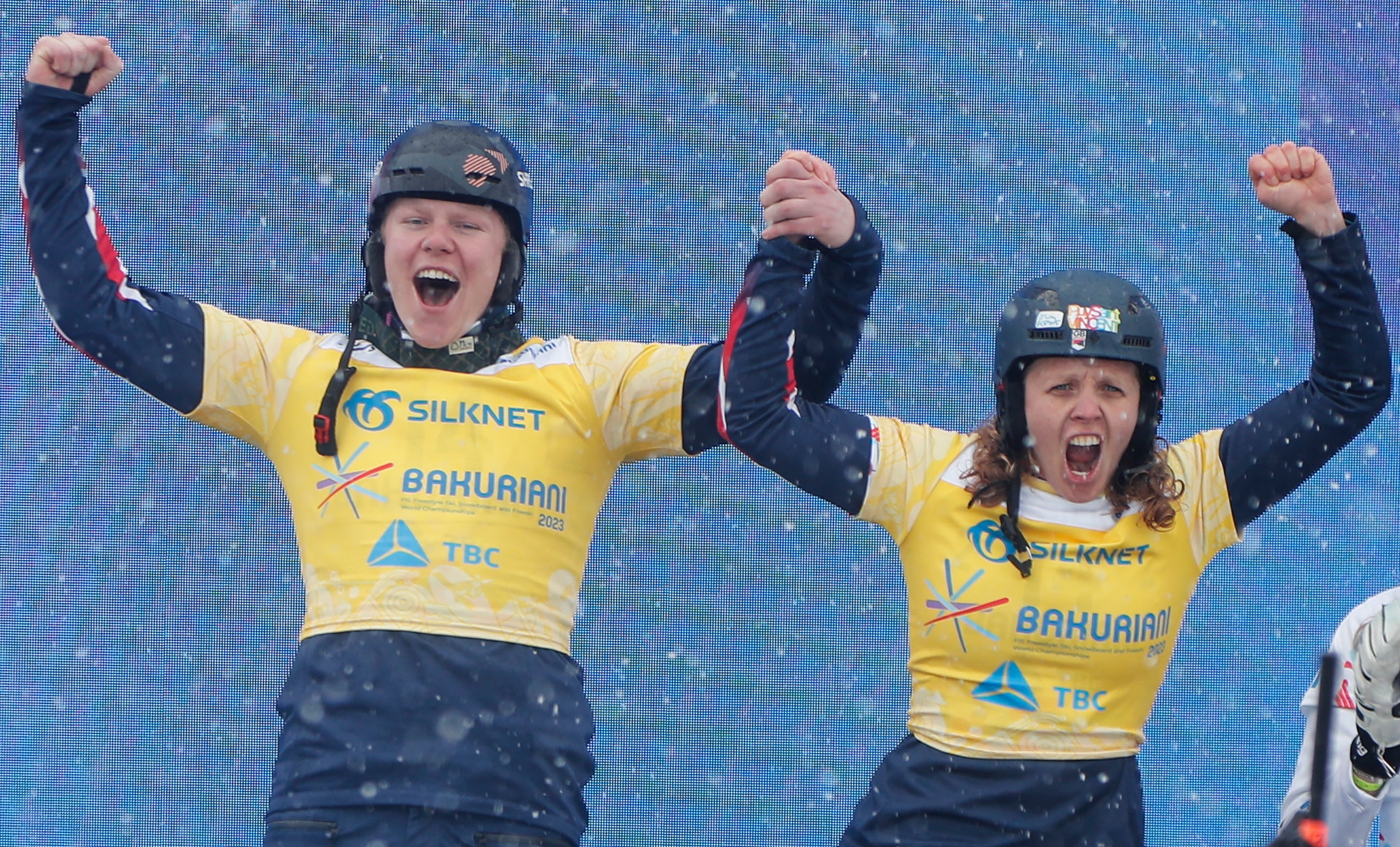 Charlotte Bankes and Huw Nightingale stunned the world to take mixed snowboard cross gold
