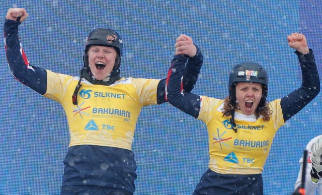<p>Charlotte Bankes and Huw Nightingale stunned the world to take mixed snowboard cross gold </p>