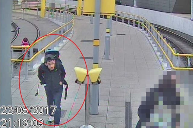 <p>Handout file photo issued by Greater Manchester Police of the CCTV image of Salman Abedi at Victoria Station making his way to the Manchester Arena, on May 22, 2017, where he detonated his bomb. His brother Hashem Abedi is due to be sentenced for his part in the atrocity, more than three years after 22 people were murdered and hundreds of others were hurt.</p>