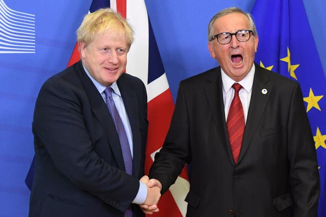 Boris Johnson and Jean-Claude Juncker (Stefan Rousseau/PA)
