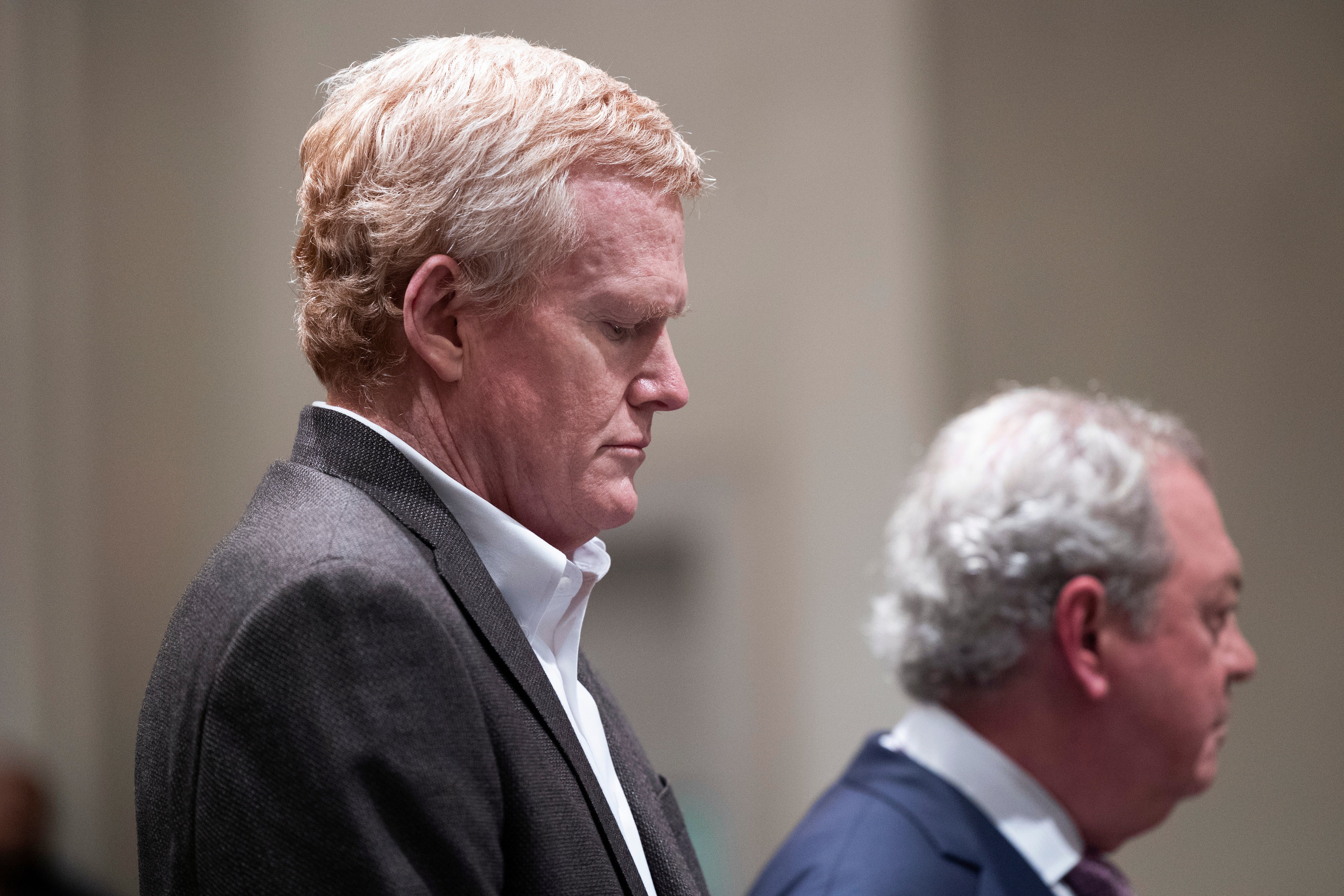 Alex Murdaugh stands in the courtroom at the Colleton County Courthouse in Walterboro, South Carolina,