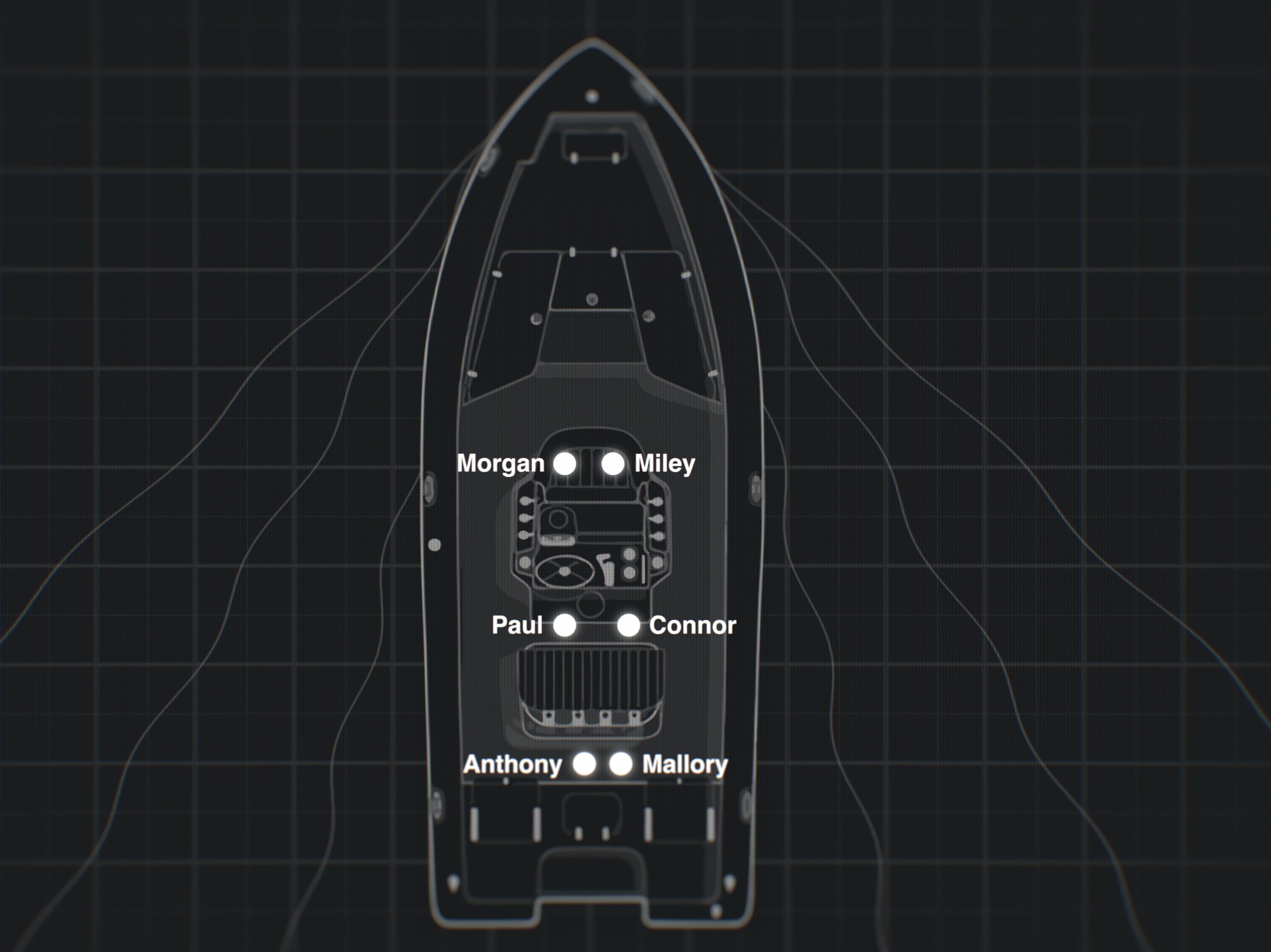A recreation of the boat layout as seen in the Netflix series