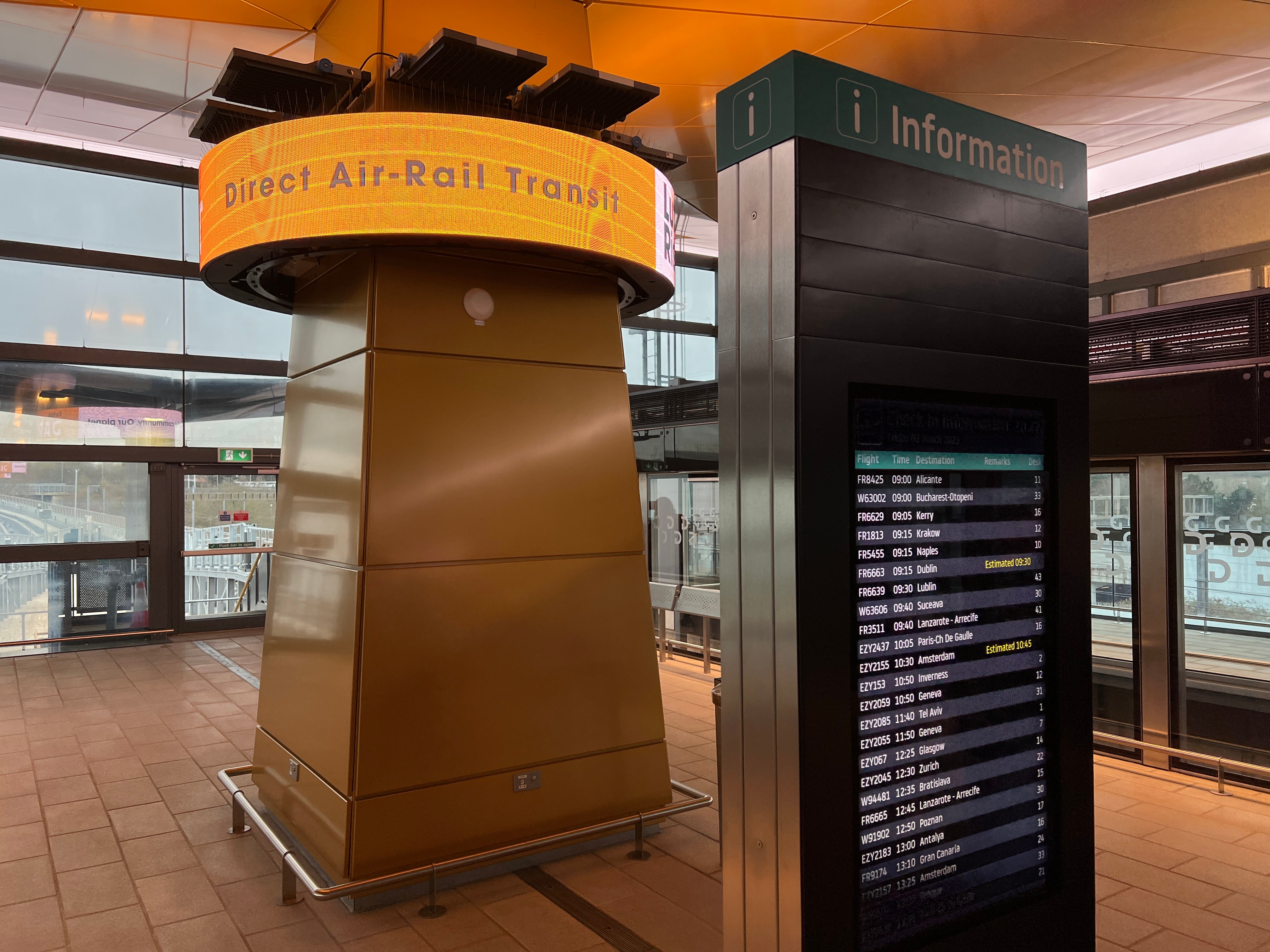 Dart start: The Direct Air-Rail Transit at Luton airport is due to open to passengers on 10 March