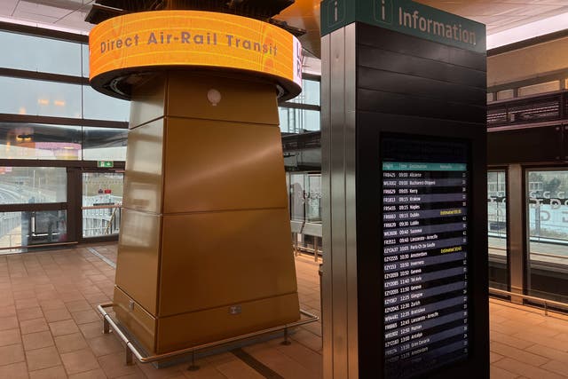 <p>Dart start: The Direct Air-Rail Transit at Luton airport is due to open to passengers on 10 March</p>