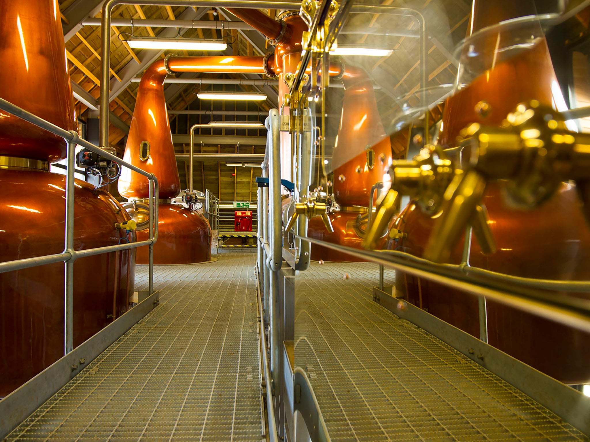 Inside the distillery in the Highlands