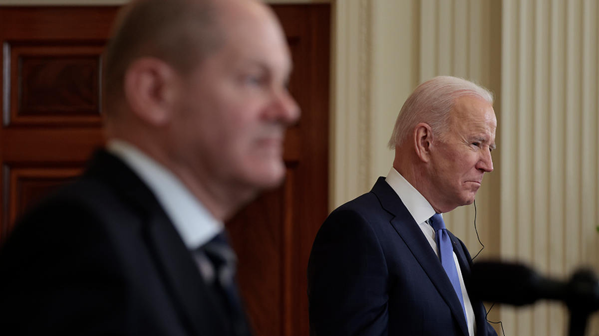 Watch live as Joe Biden welcomes German chancellor Olaf Scholz to White House