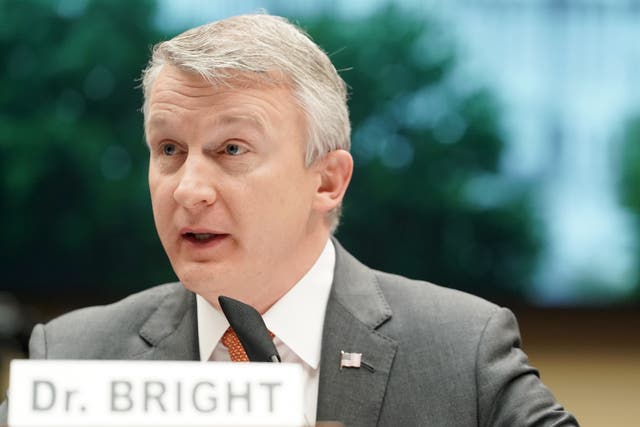 <p> Dr Richard Bright, former director of the Biomedical Advanced Research and Development Authority, testifies during a House Energy and Commerce Subcommittee on Health hearing to discuss protecting scientific integrity in response to the coronavirus outbreak on Thursday, May 14, 2020. in Washington, DC. </p>