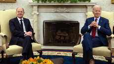 Biden speaks of the ‘Natoisation’ of Europe as he sits down with German chancellor