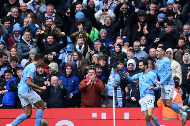<p>Silva scored City’s second shortly after replacing Kevin De Bruyne </p>