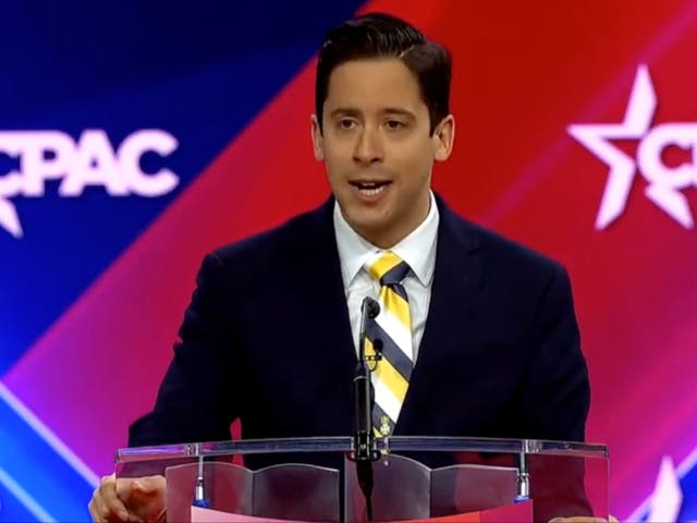 <p>Michael Knowles of the Daily Wire speaks at CPAC</p>
