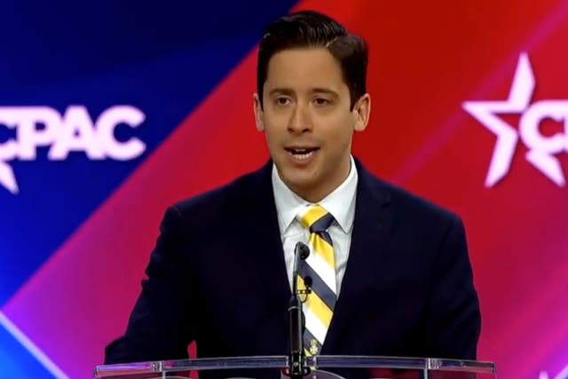 <p>Michael Knowles of the Daily Wire speaks at CPAC</p>