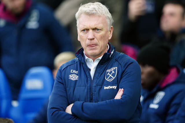 David Moyes admits West Ham let themselves down in defeat at Brighton (Zac Goodwin/PA)