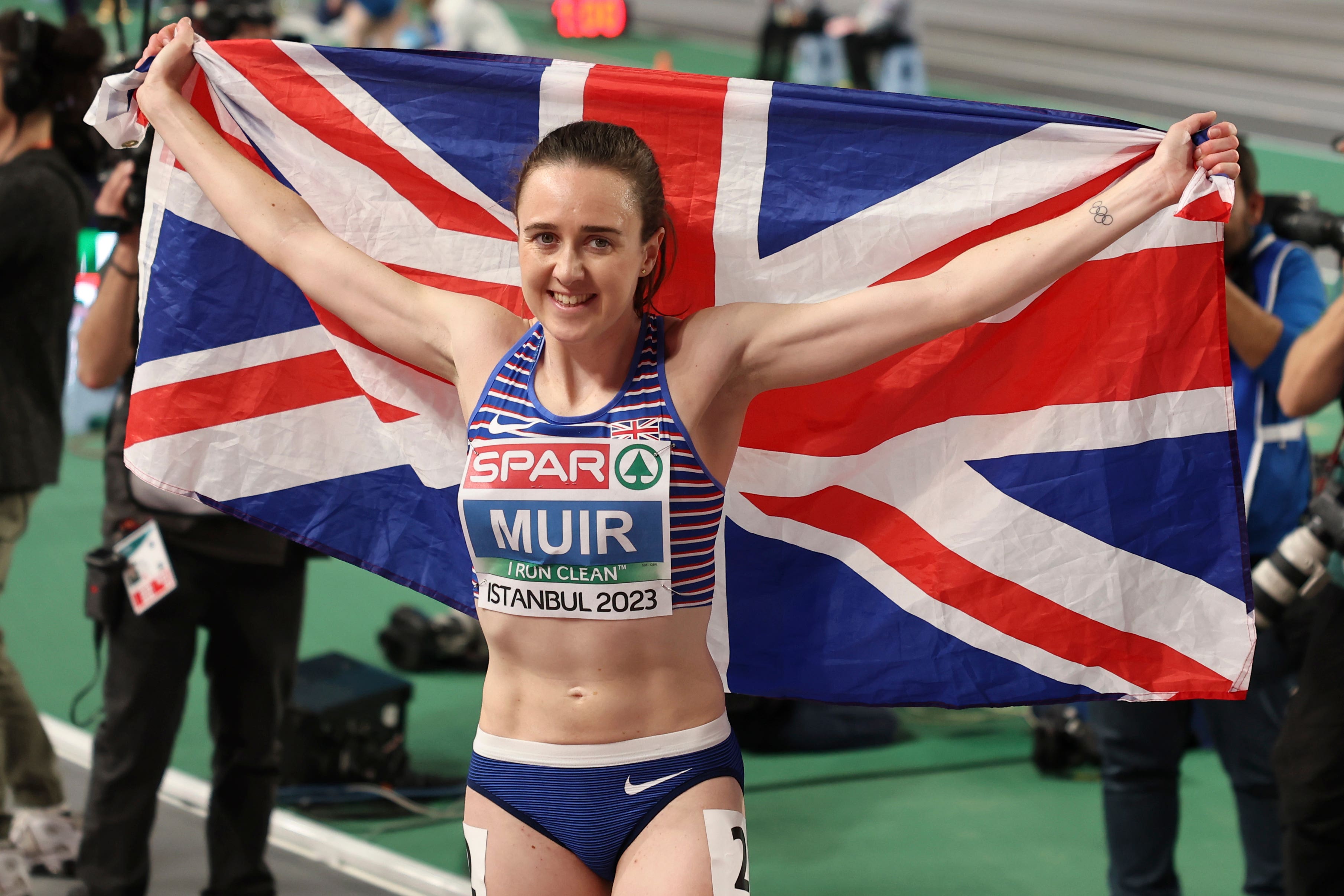 Laura Muir coasted to a fifth title at the European Athletics Indoor Championships (AP Photo)