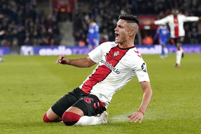 Carlos Alcaraz’s first half winner handed Southampton a lifeline as they secured a crucial three points in a 1-0 win over Leicester (Andrew Matthews/PA)