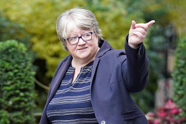 Environment Secretary Therese Coffey’s department is falling short on its net-zero commitments, leaked documents say (James Manning/PA)
