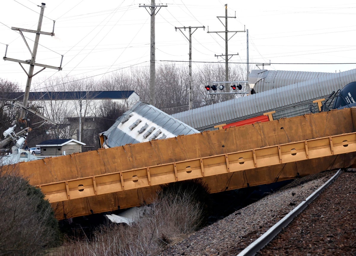 20 cars of Norfolk Southern cargo train derail in Ohio