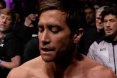 Jon Jones vs Ciryl Gane UFC fight turns into movie set as ripped Jake Gyllenhaal enters octagon
