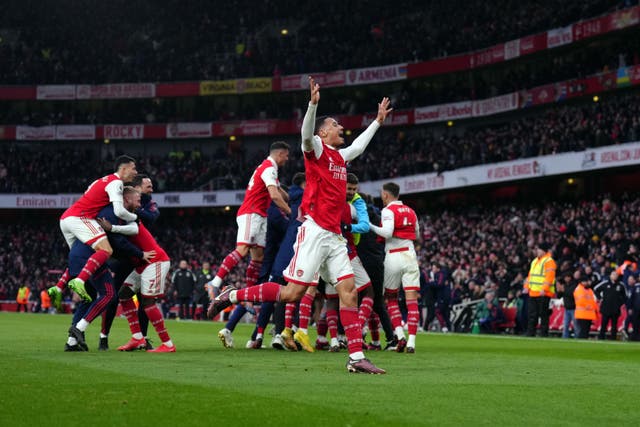 Arsenal earned a dramatic victory against Bournemouth (John Walton/PA)