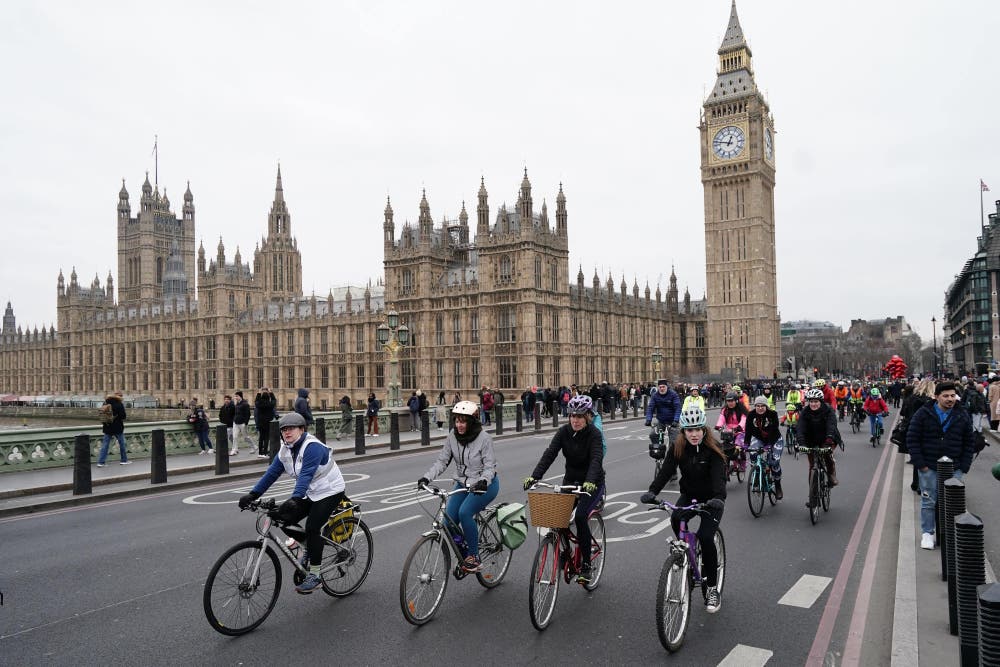 Riders protest for safe cycling for women in London | The Independent