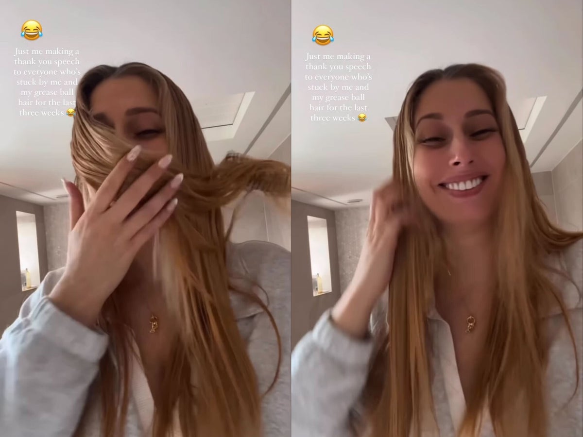 Stacey Solomon washes her hair for first time since giving birth three weeks ago: ‘Finally washed this mop’