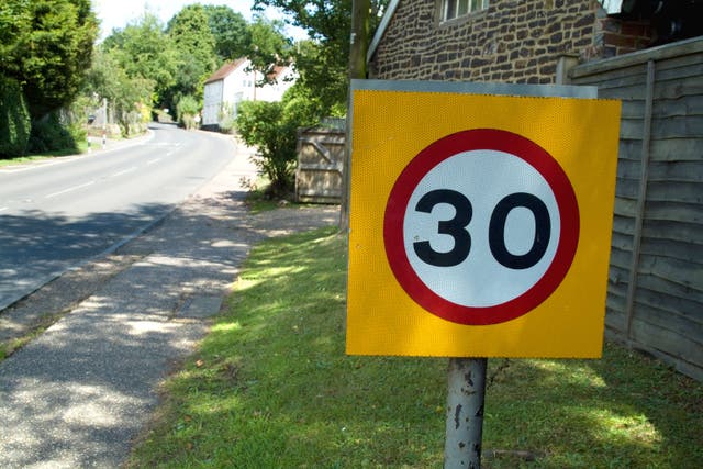 The campaign highlights that speeding leaves 54 young people dead or injured every week in the UK (Alamy/PA)