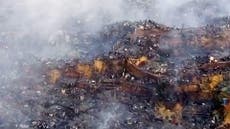 Aerial footage captures devastation from refugee camp fire in Bangladesh