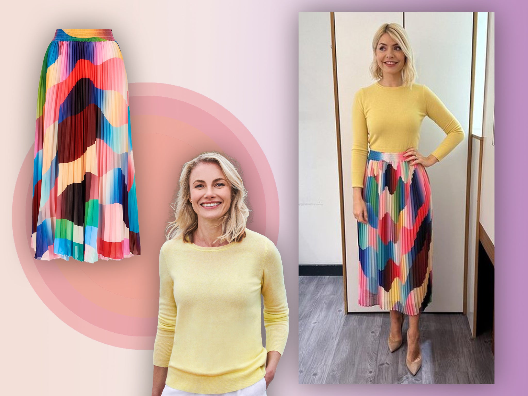 Holly Willoughby This Morning outfit: Skirt and knit | The Independent