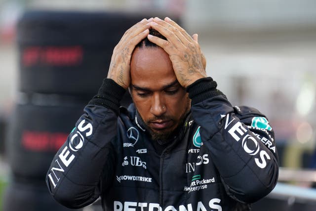 <p>Lewis Hamilton pictured at the Bahrain Grand Prix (David Davies/PA)</p>