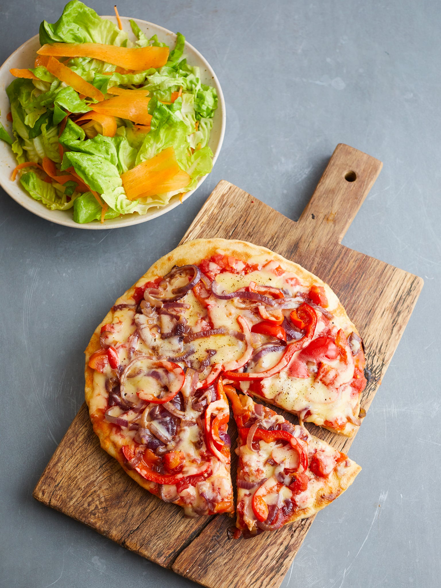 This no-oven pizza is not only quicker than a takeaway, it’s far cheaper and healthier