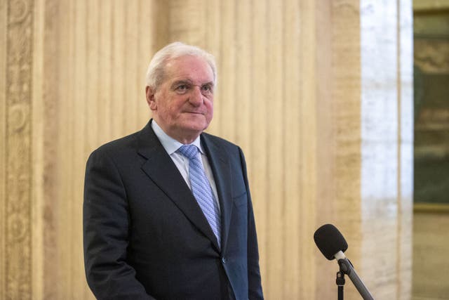 Bertie Ahern said the DUP will take a few weeks to consider changes to the agreement (Liam McBurney/PA)