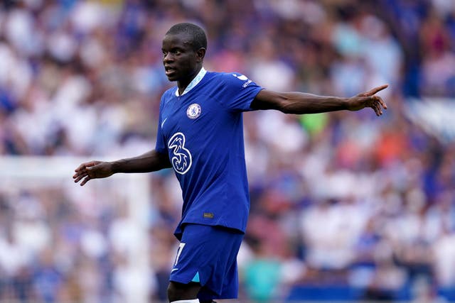 N’Golo Kante will not be hurried back from his hamstring injury, according to Graham Potter (John Walton/PA)