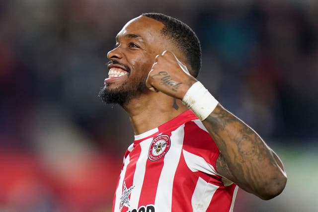 Ivan Toney celebrates after Brentford’s win over Fulham (Adam Davy/PA)