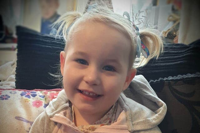 Two-year-old Lola James, died in hospital four days after police were called to her home in Haverfordwest in July 2020 (Dyfed-Powys Police/PA)